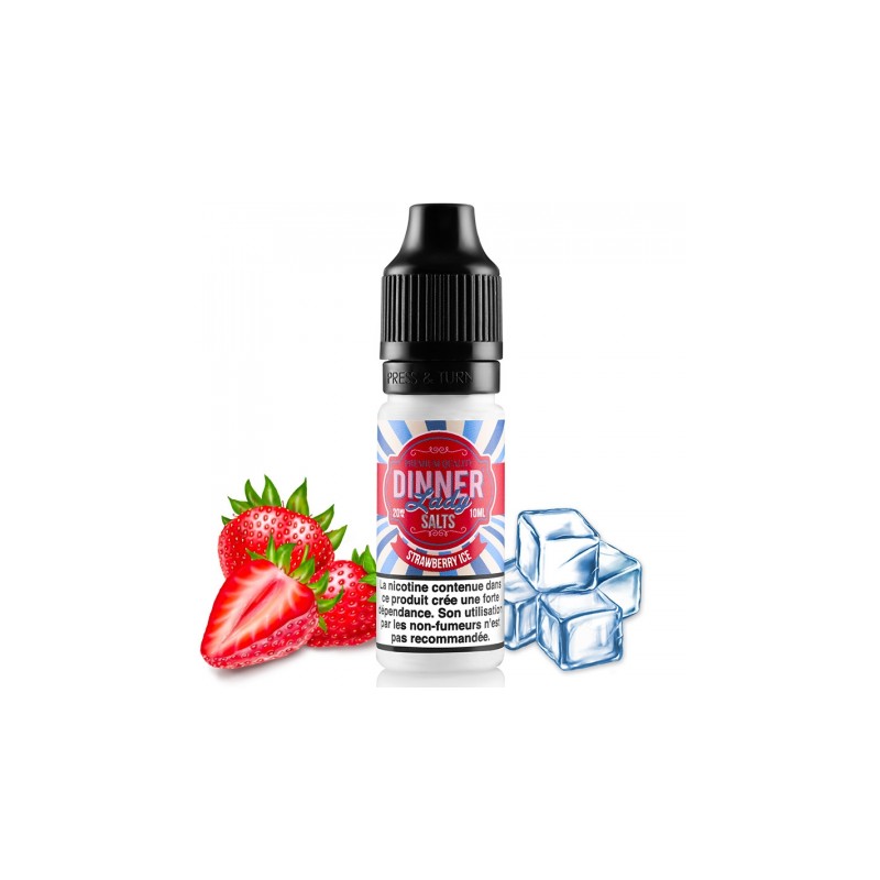 Strawberry Ice Nic Salt 10ml Dinner Lady