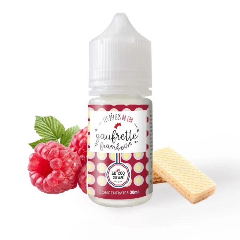 Concentré Gaufrette Framboise 30ml Le Coq qui Vape