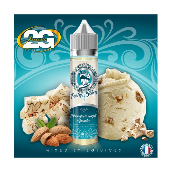 Crème glacée Nougat Amande 50ml - 2G Juices