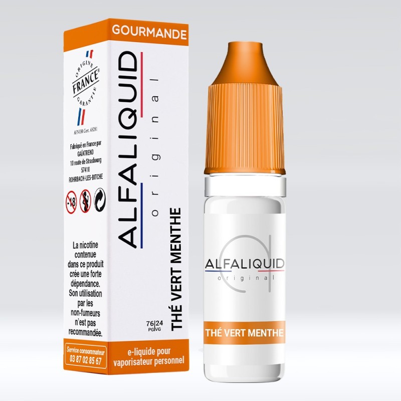 Thé Vert Menthe 10ml Alfaliquid Gourmandes