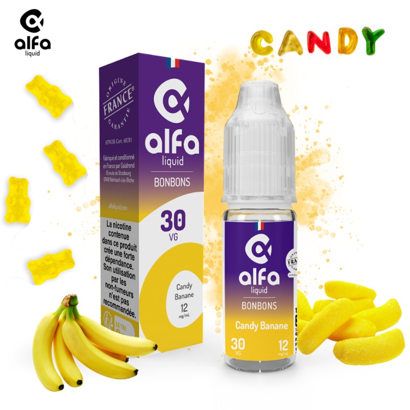 Alfaliquid Bonbons Candy Banane 10ml