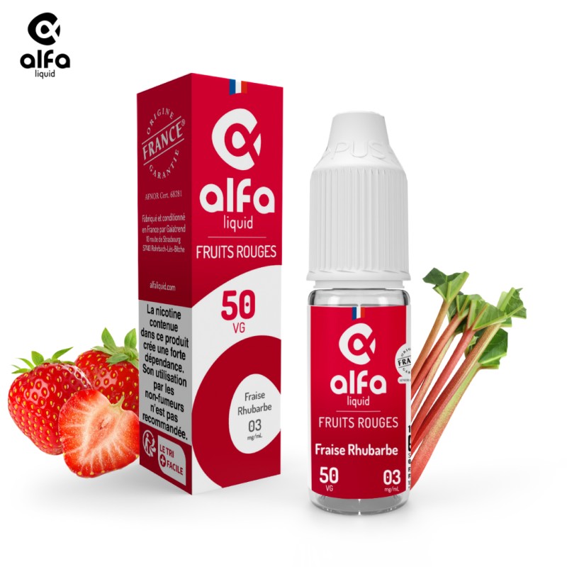 Alfaliquid Fruités Fraise Rhubarbe 10ml