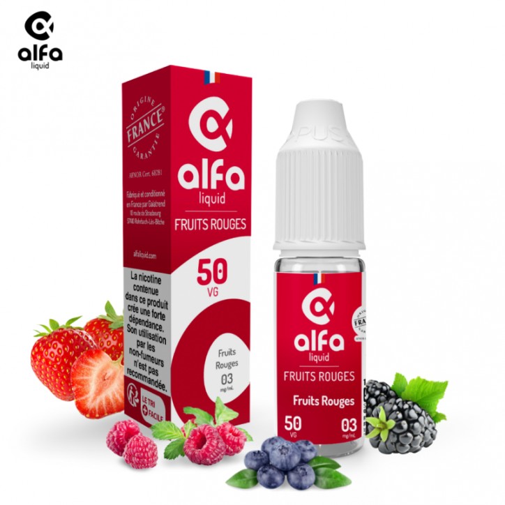 Alfaliquid Fruités - Fruits Rouges 50/50 10ml